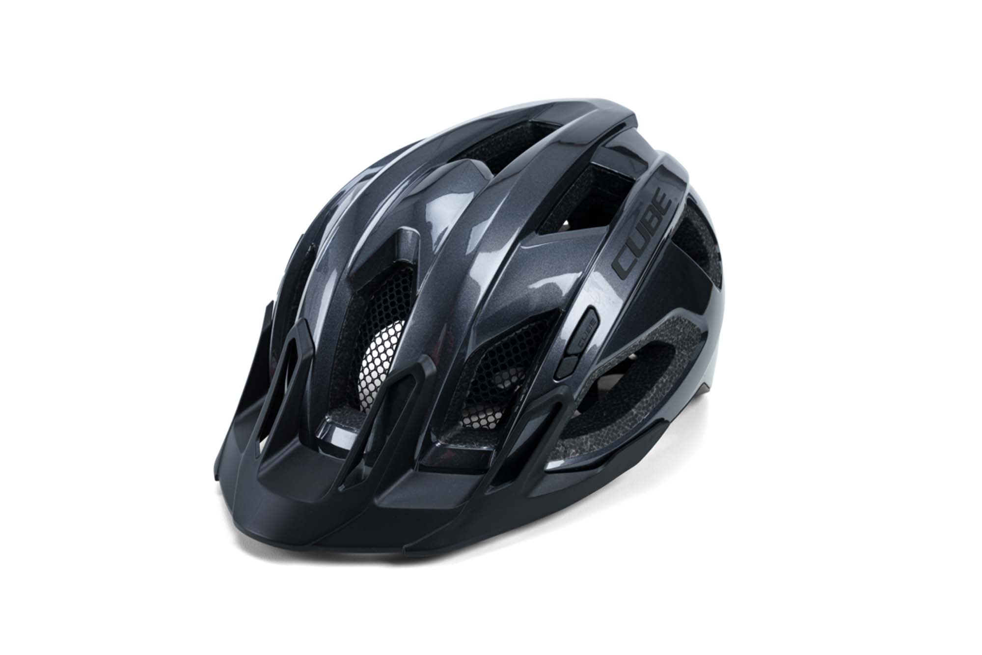 CUBE QUEST helm - glanzend iridium zwart