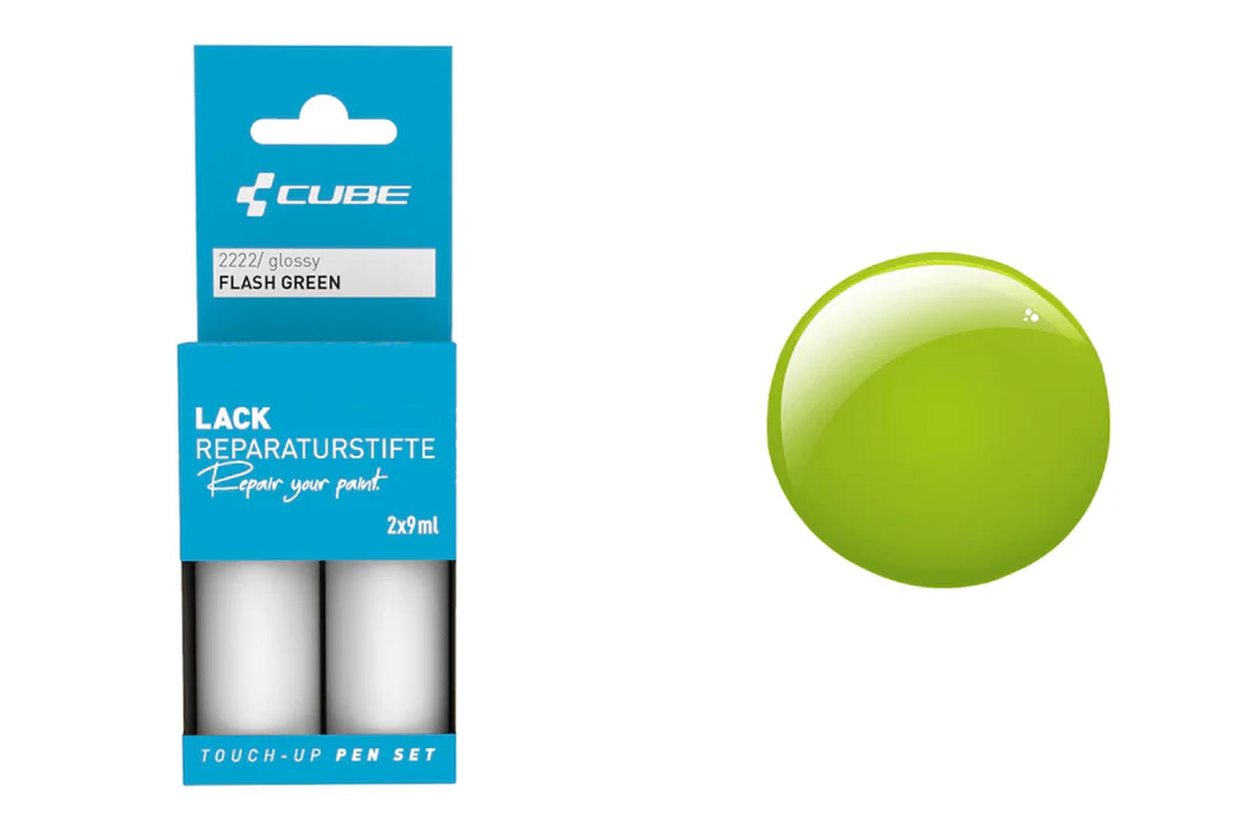 Cube Lakstift set flash green glossy 2222