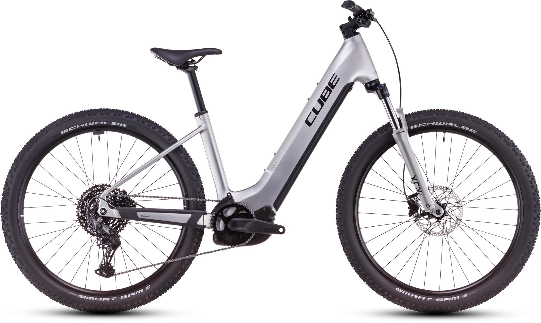 Cube Reaction Hybrid ONE 800 silver n black 2025 - E-Bike Hardtail Mountainbike lage instap
