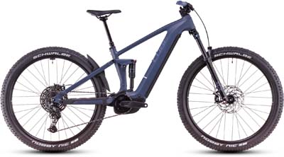 Je ziet hier een grijze Cube Stereo Hybrid ONE44 Pro e-bike.