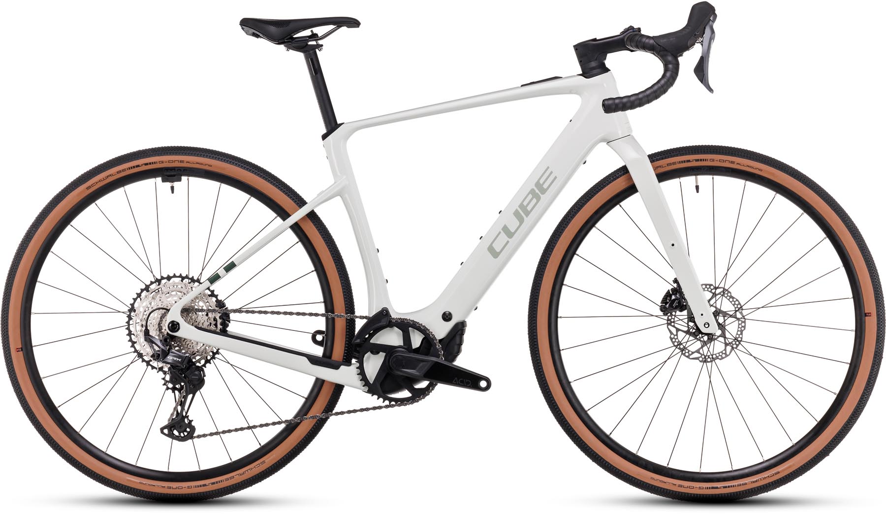 Cube Nuroad Hybrid C:62 Race 400X desertstone n green 2025 - E-Bike Grindfiets