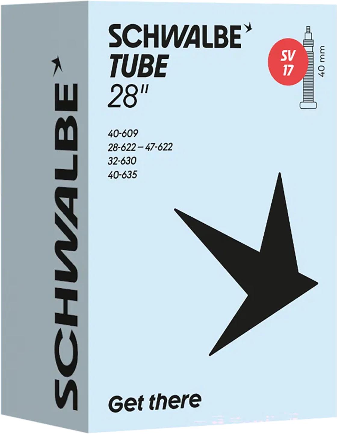 Schwalbe Slang SV17 28 x 1 1/8-1,75" 28/47-622/635 SV 40 mm