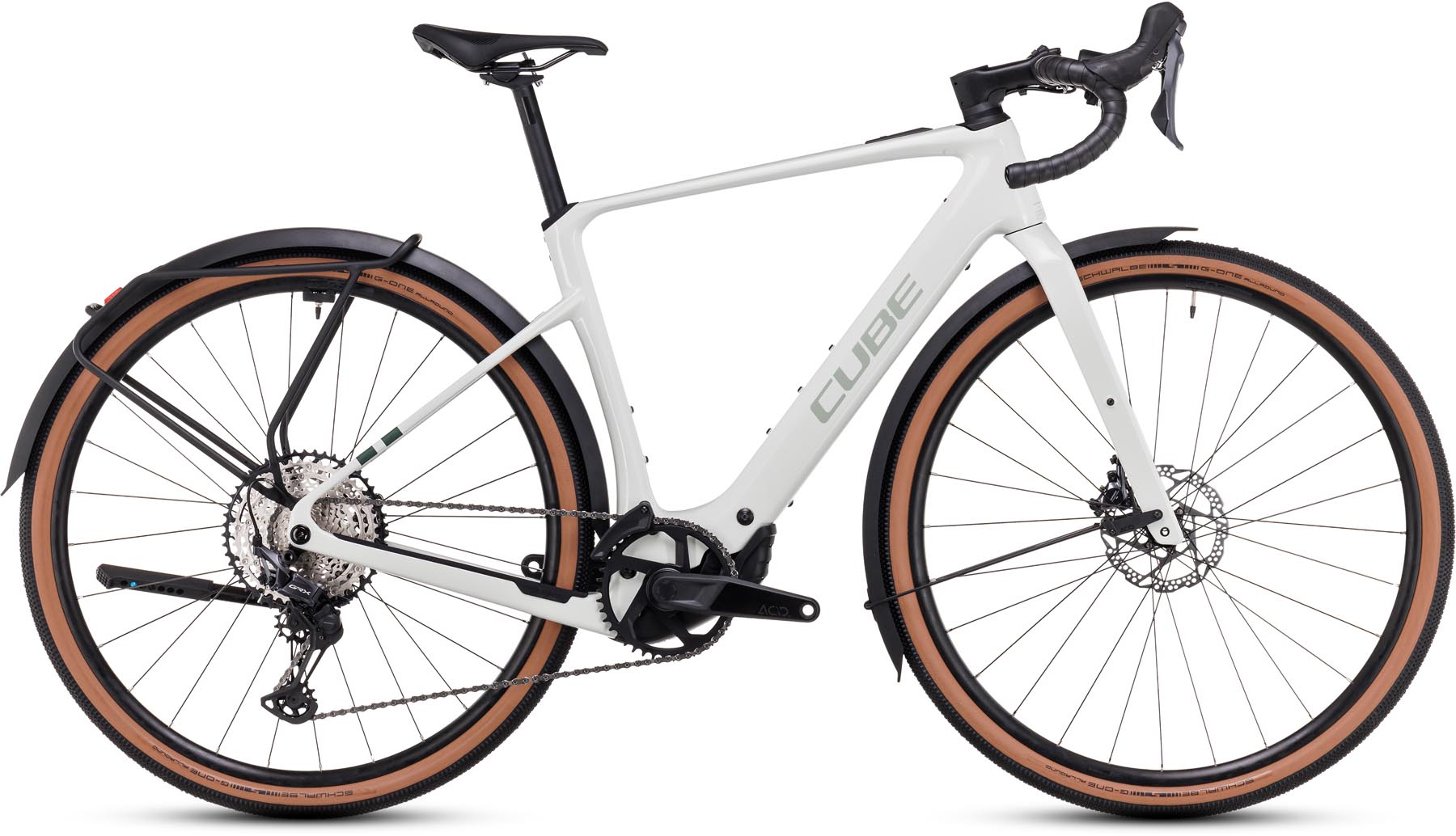 Cube Nuroad Hybrid C:62 Race FE 400X desertstone n green 2025 - E-Bike Grindfiets