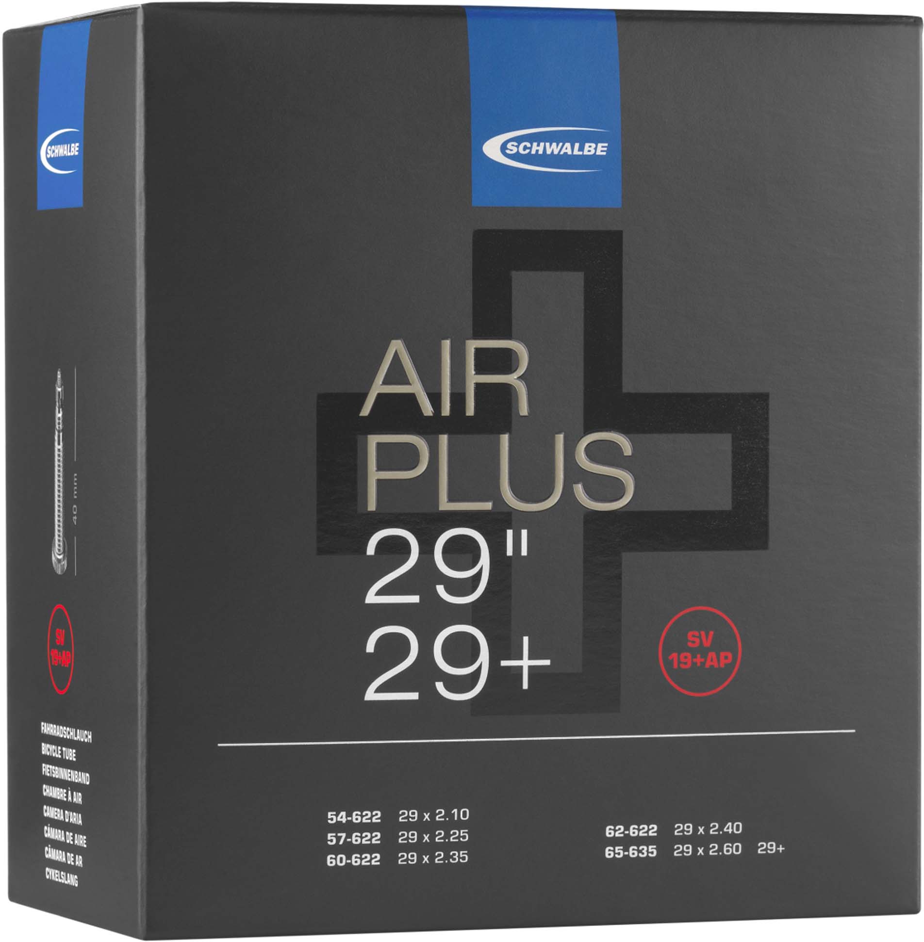 Schwalbe Air Plus buis SV 19 + AP 29+"