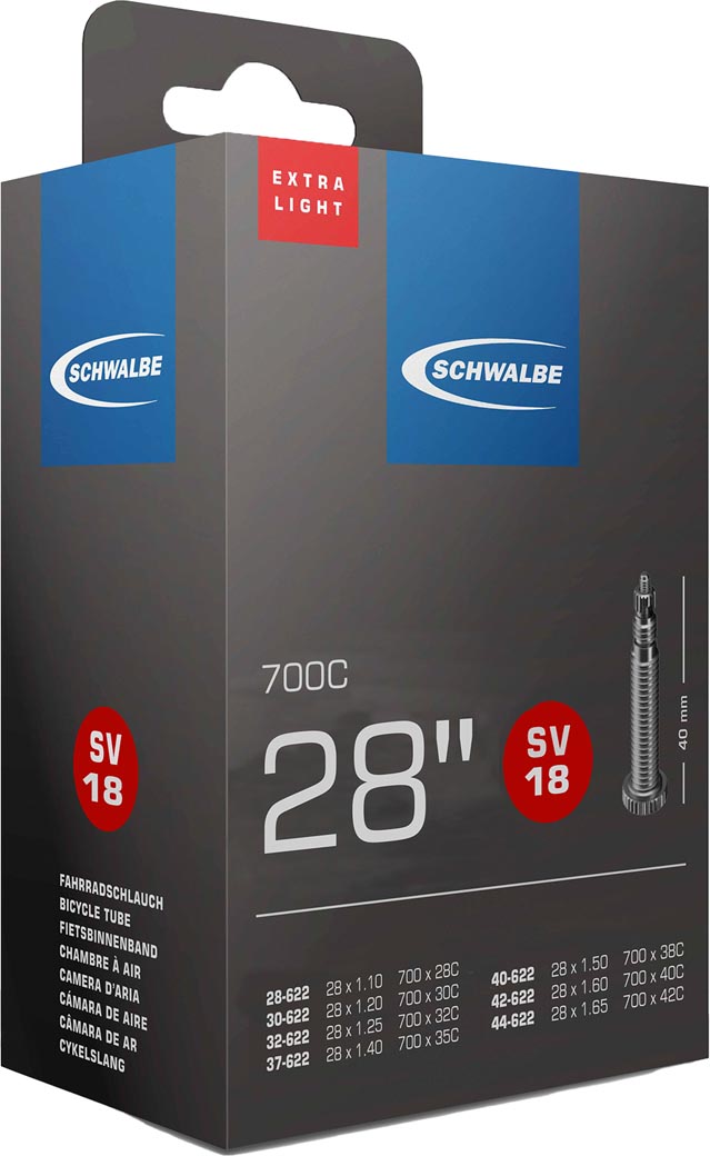 Schwalbe Slang SV18 EXTRA LIGHT 28/44-622 IB 40 mm