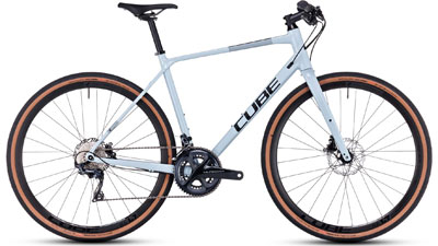 Cube Nulane SLX fitnessfiets in wit.