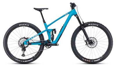 Cube Stereo ONE55 C:62 SLX Volledig blauwe mountainbike.