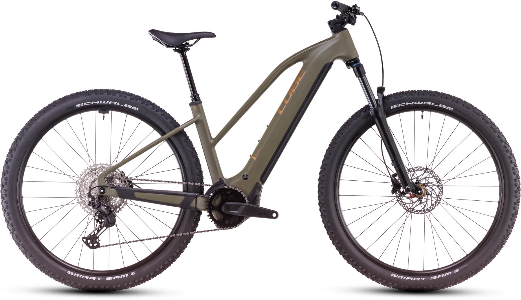 Cube Reaction Hybrid Pro 800 dustyolive n gold 2025 - E-Bike Hardtail Mountainbike Dames