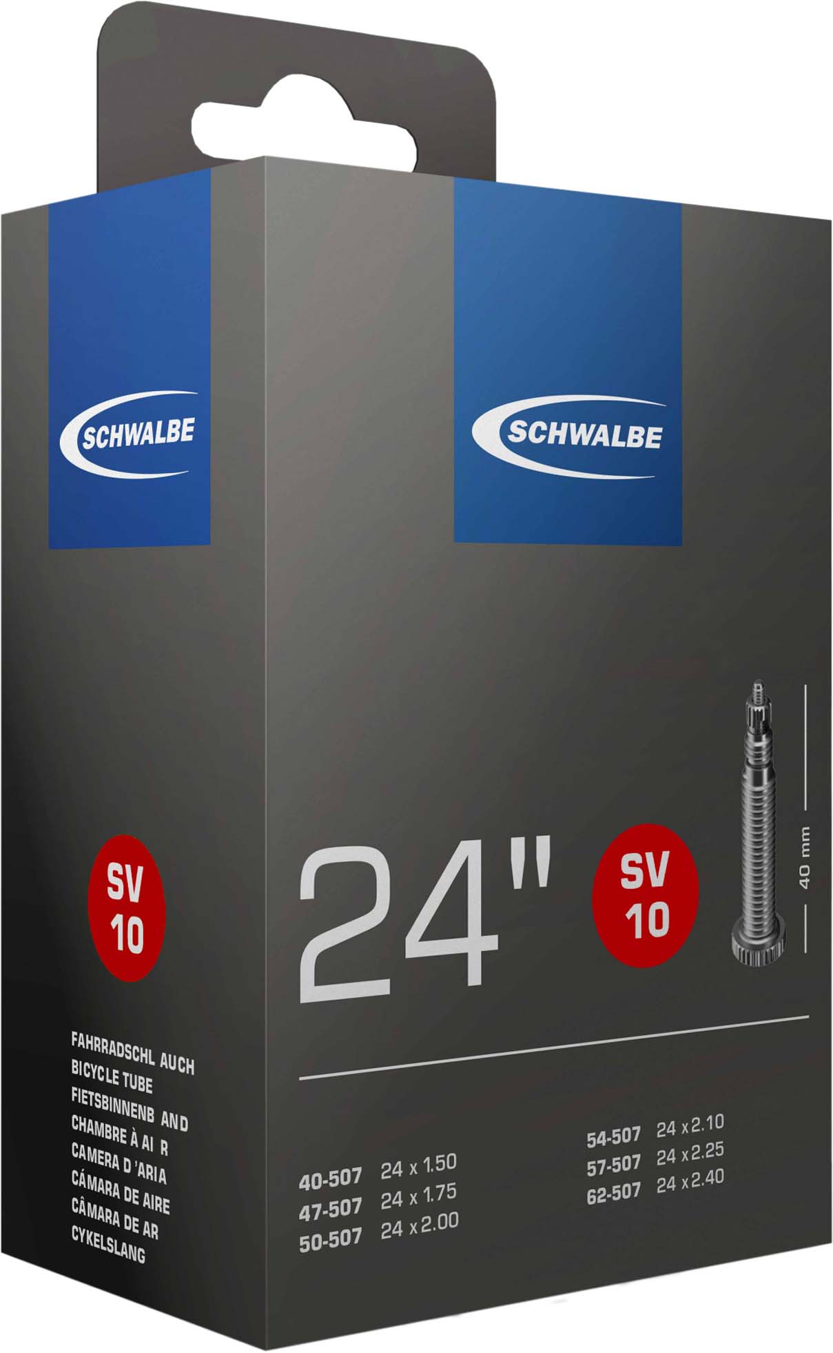 Schwalbe Buis 24x1,75-2,50 S SV10 40 mm 47/62-507