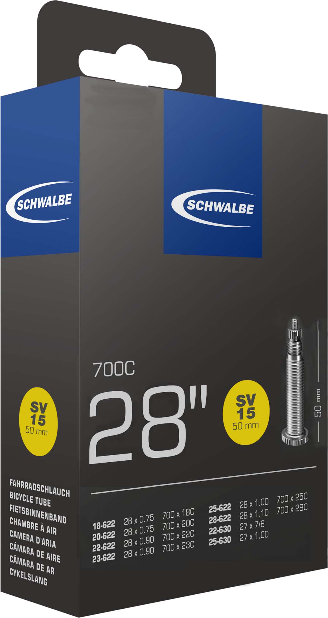 Schwalbe Slang nr. 15 SV 50 mm