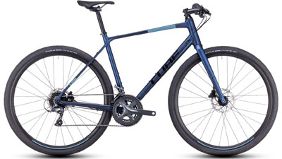 Cube Nulane fitnessfiets in blauw.