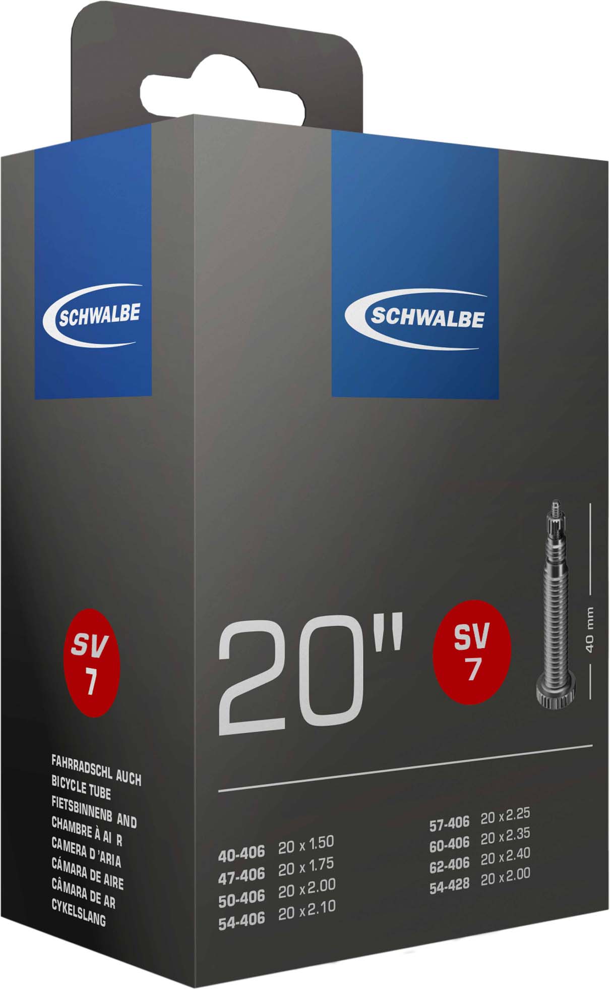 Schwalbe Buis 20x1,50-2,50 S SV NR. 7 (20")