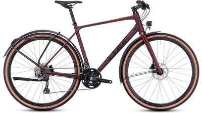 Cube Nulane Race FE fitnessfiets in rood.