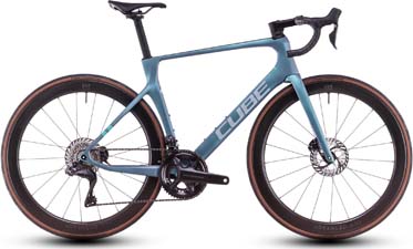 Cube Agree C:62 Pro racefiets in blauw.